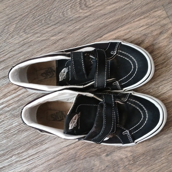 Vans Kids Velcro Sk8 Old Skool Mid Shoes. - Picture 9 of 15